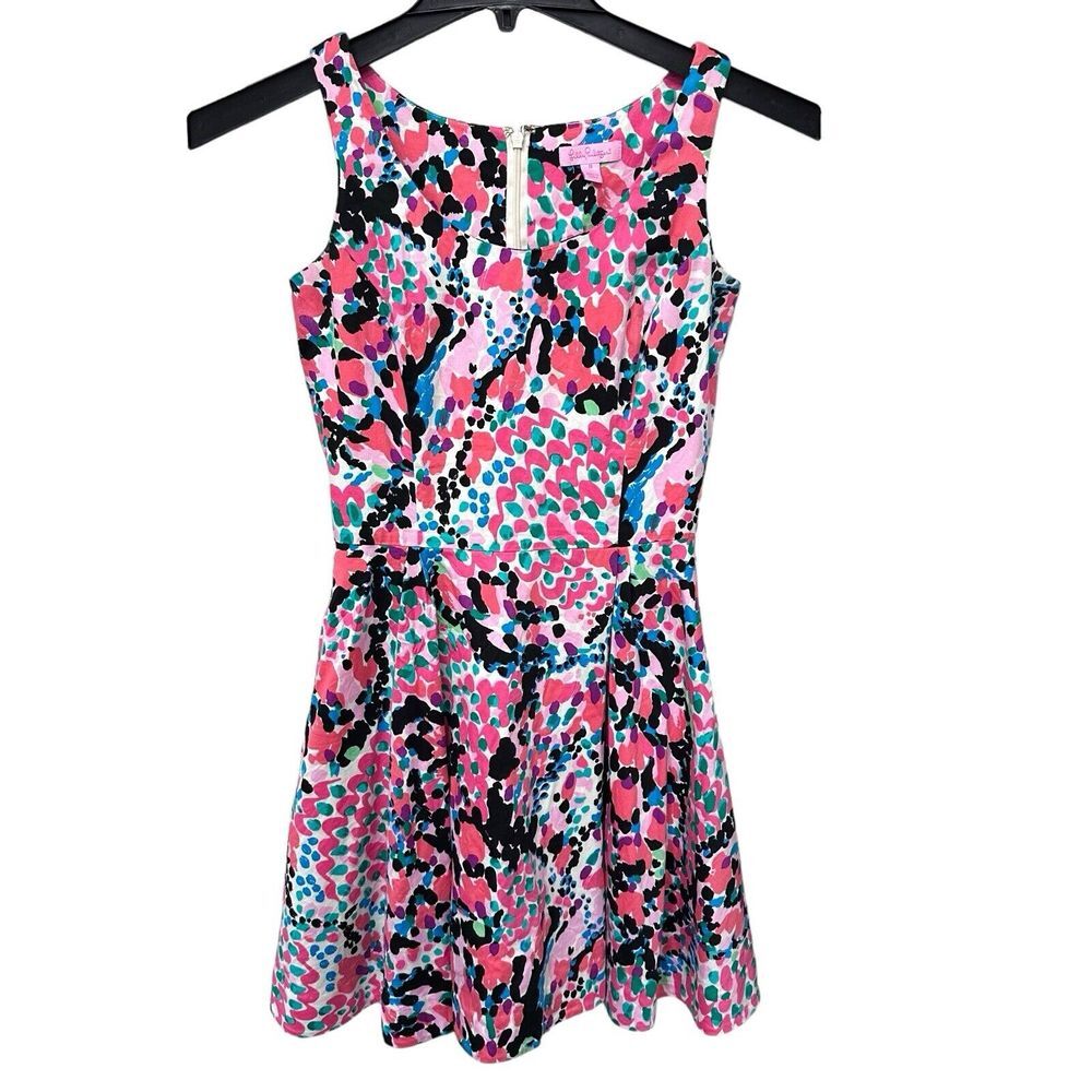 Lilly Pulitzer Gosling Sweet Nothings‎ Cameo Flare Dress Size 0 Style 41764